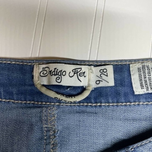 Indigo Rein Denim Mini Pencil Skirt Blue Sz. 9/28 - Picture 4 of 9